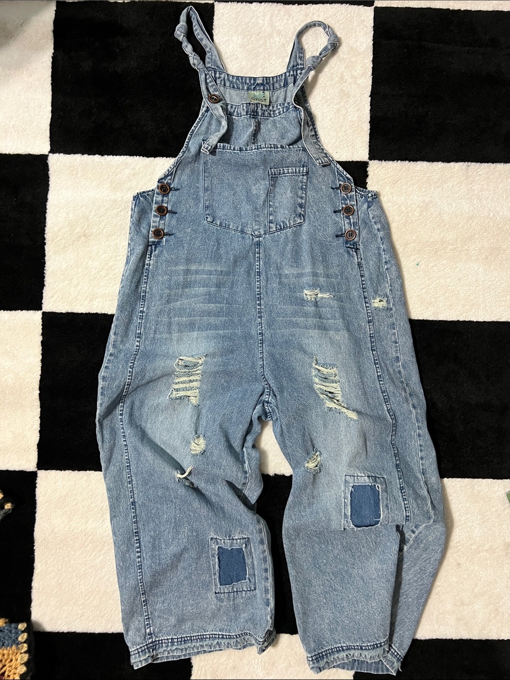 Jaded Gypsy 
Classic Light Blue Denim Overalls